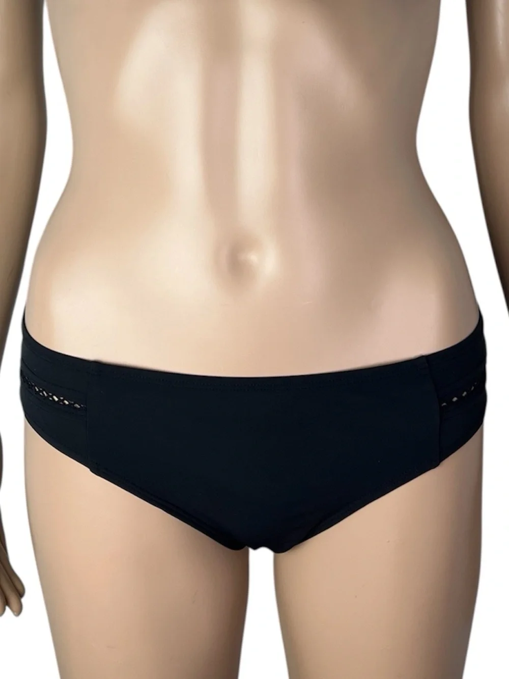 Tory Burch Black Lattice Underwire Bandeau Top and Lattice Bottom Matching Set